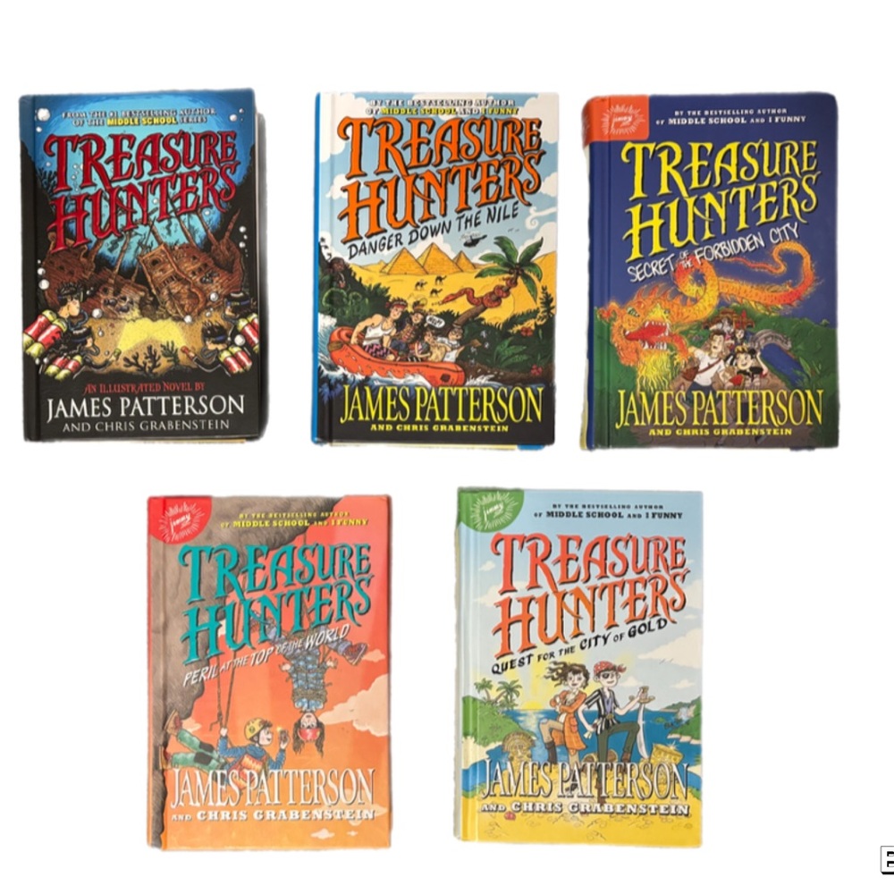 Treasure Hunters by James Patterson Collection of 5 Hardcover Books